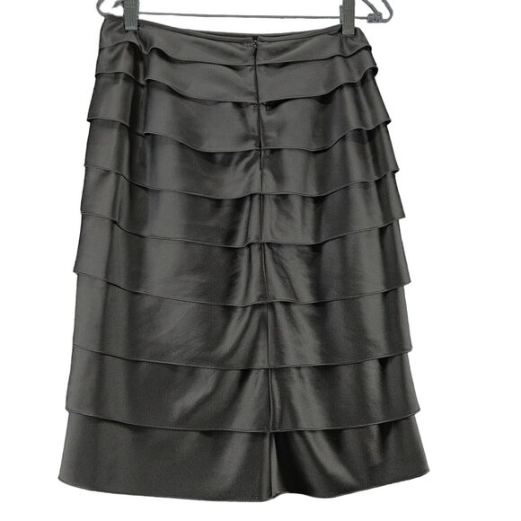 Adrianna Papell Womens Skirt Black Size 6 100% Polyester Zipper In The Back - Picture 2 of 12